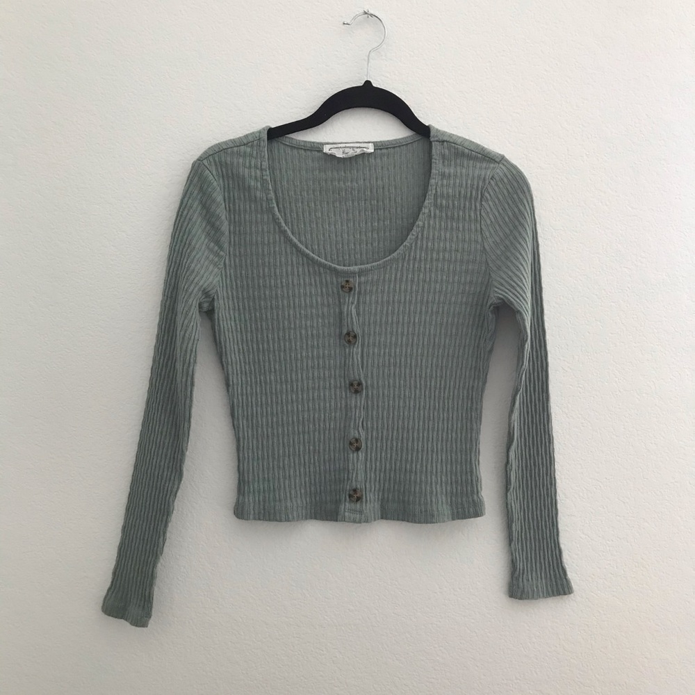 Hippie Rose Cropped Long Sleeve Top